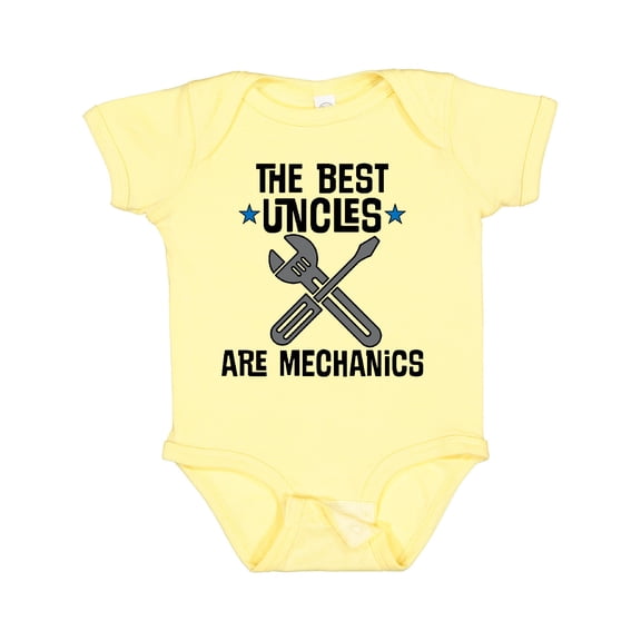 Inktastic Best Uncles Are Mechanics Boys or Girls Baby Bodysuit