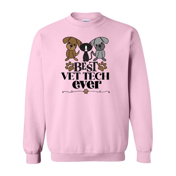 Inktastic Best Vet Tech Veterinary Technician Adult Sweatshirt