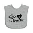 thumbnail image 1 of Inktastic Bestie Frenchie Boys or Girls Baby Bib, 1 of 4