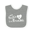 thumbnail image 1 of Inktastic Bestie Frenchie Boys or Girls Baby Bib, 1 of 4