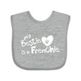 thumbnail image 1 of Inktastic Bestie Frenchie Boys or Girls Baby Bib, 1 of 4
