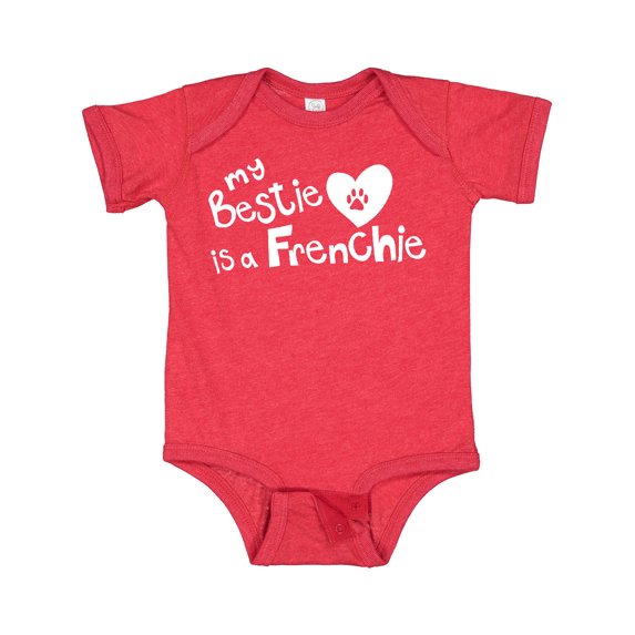 Inktastic Bestie Frenchie Boys or Girls Baby Bodysuit