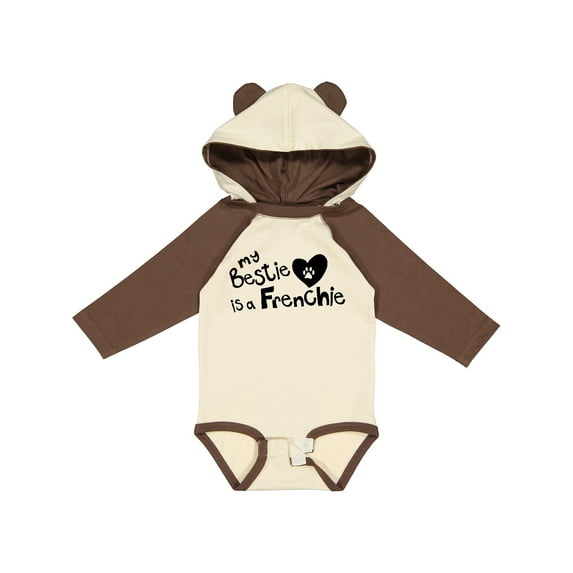 Inktastic Bestie Frenchie Boys or Girls Long Sleeve Baby Bodysuit