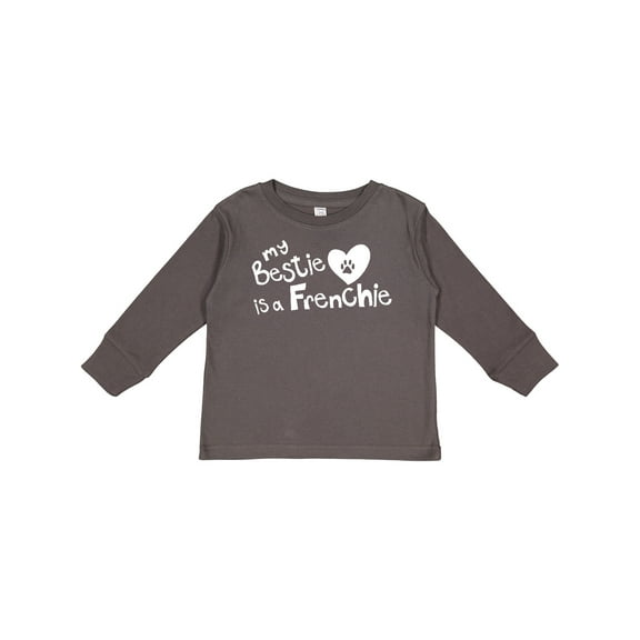 Inktastic Bestie Frenchie Boys or Girls Long Sleeve Toddler T-Shirt