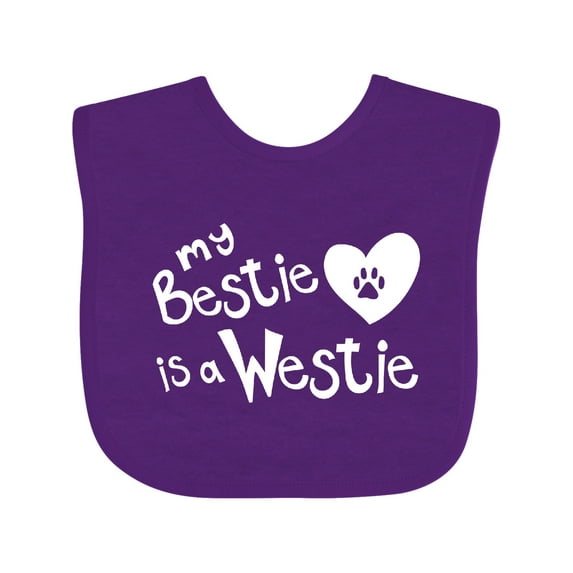 Inktastic Bestie Westie Boys or Girls Baby Bib