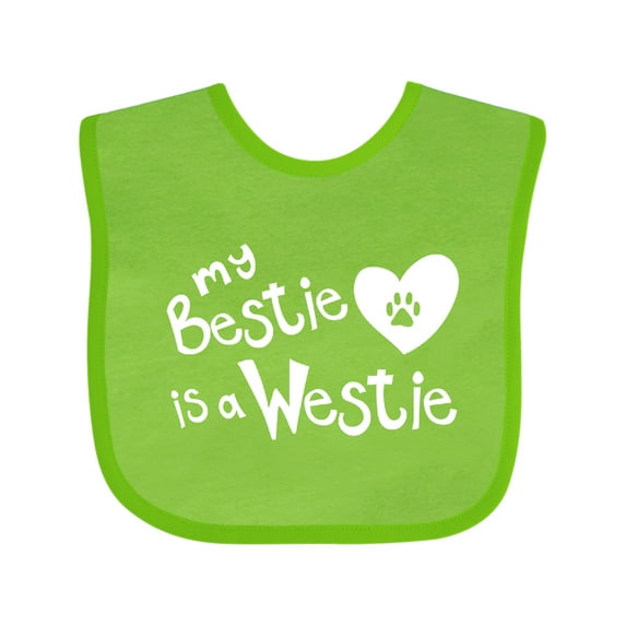 Inktastic Bestie Westie Boys or Girls Baby Bib