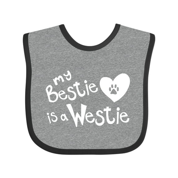 Inktastic Bestie Westie Boys or Girls Baby Bib