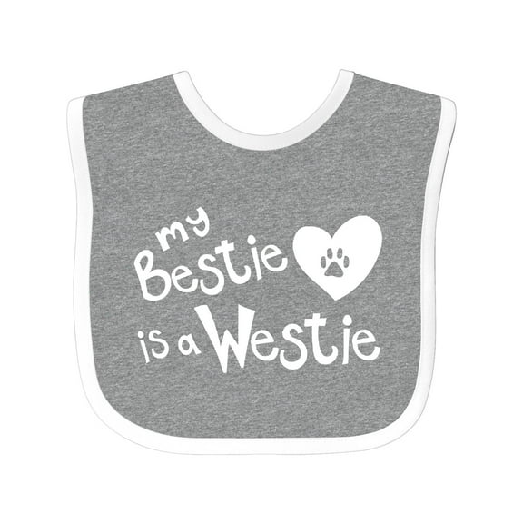 Inktastic Bestie Westie Boys or Girls Baby Bib