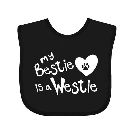 Inktastic Bestie Westie Boys or Girls Baby Bib