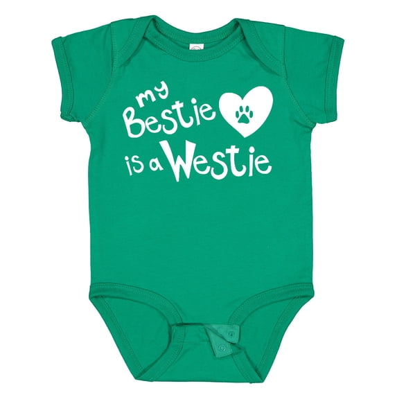 Inktastic Bestie Westie Boys or Girls Baby Bodysuit