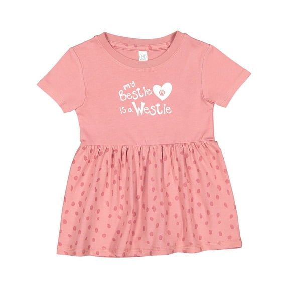 Inktastic Bestie Westie Girls Baby Dress