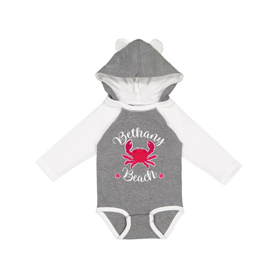 Inktastic Bethany Beach Delaware Boys or Girls Long Sleeve Baby Bodysuit