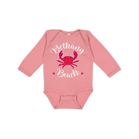 Inktastic Bethany Beach Delaware Boys or Girls Long Sleeve Baby Bodysuit