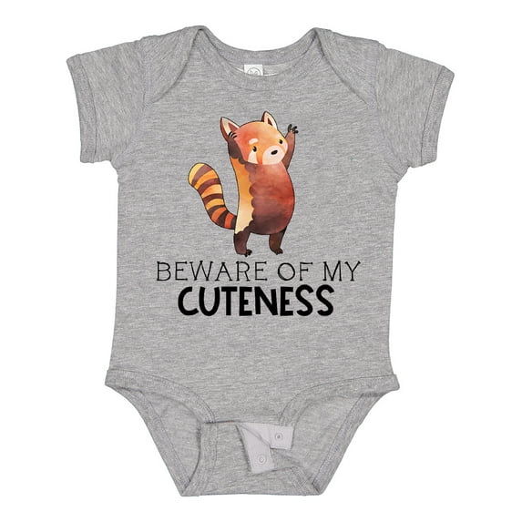 Inktastic Beware of My Cuteness Cute Red Panda Boys or Girls Baby Bodysuit