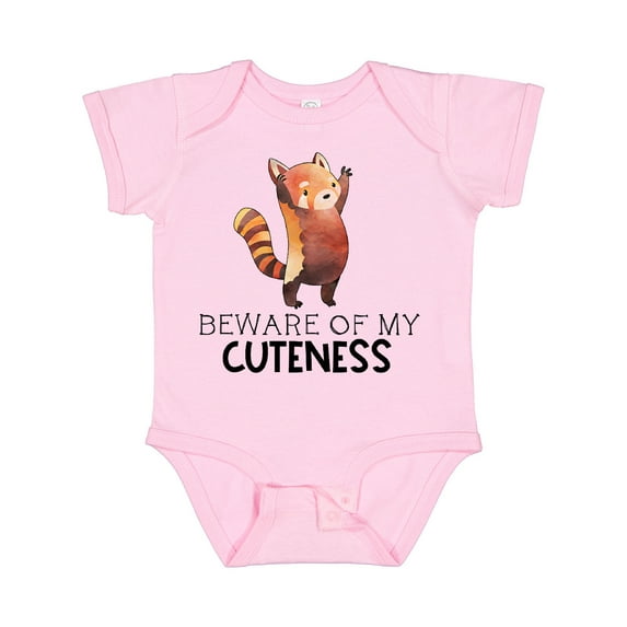 Inktastic Beware of My Cuteness Cute Red Panda Boys or Girls Baby Bodysuit