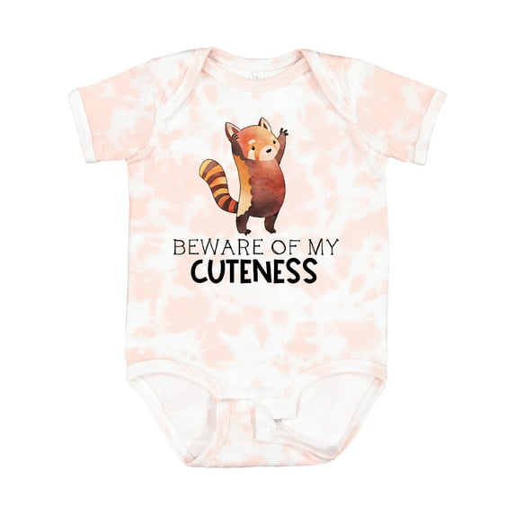 Inktastic Beware of My Cuteness Cute Red Panda Boys or Girls Baby Bodysuit