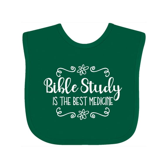 Inktastic Bible Study Best Medicine WHT Girls Baby Bib