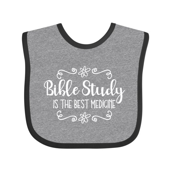Inktastic Bible Study Best Medicine WHT Girls Baby Bib