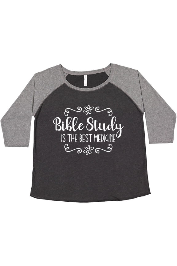 Bible Study Best Medicine WHT Women's Plus Size T-Shirt