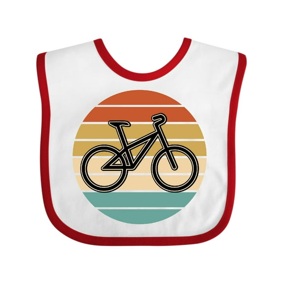 Inktastic Bicycle Vintage Cyclist Sunset Boys or Girls Baby Bib