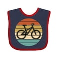 thumbnail image 1 of Inktastic Bicycle Vintage Cyclist Sunset Boys or Girls Baby Bib, 1 of 4