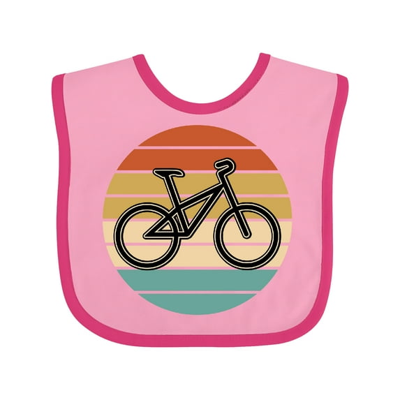 Inktastic Bicycle Vintage Cyclist Sunset Boys or Girls Baby Bib