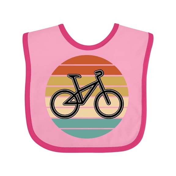 Inktastic Bicycle Vintage Cyclist Sunset Boys or Girls Baby Bib