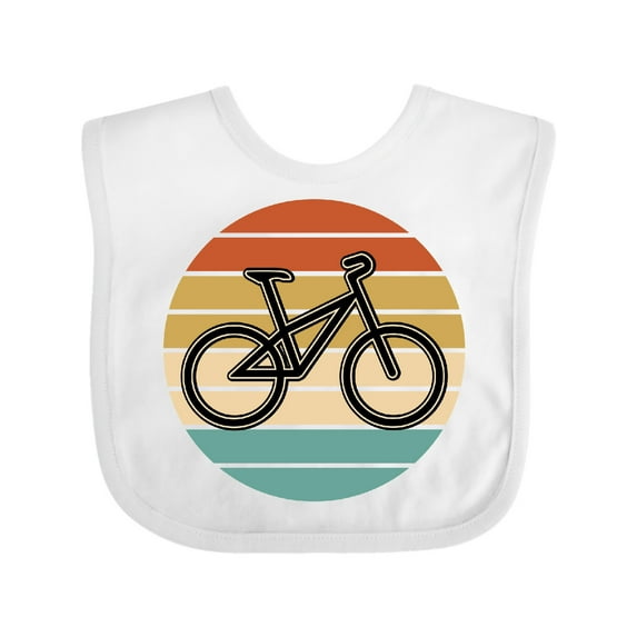 Inktastic Bicycle Vintage Cyclist Sunset Boys or Girls Baby Bib
