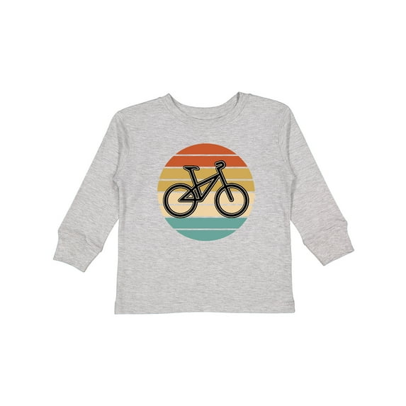 Inktastic Bicycle Vintage Cyclist Sunset Boys or Girls Long Sleeve Toddler T-Shirt