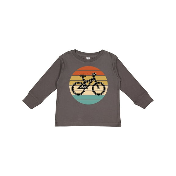 Inktastic Bicycle Vintage Cyclist Sunset Boys or Girls Long Sleeve Toddler T-Shirt