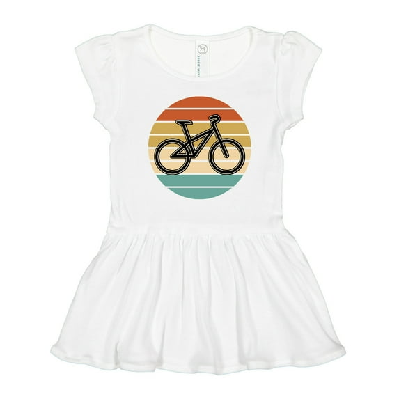 Inktastic Bicycle Vintage Cyclist Sunset Girls Toddler Dress