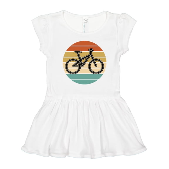 Inktastic Bicycle Vintage Cyclist Sunset Girls Toddler Dress