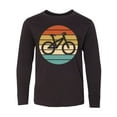 thumbnail image 1 of Inktastic Bicycle Vintage Cyclist Sunset Long Sleeve Youth T-Shirt, 1 of 5