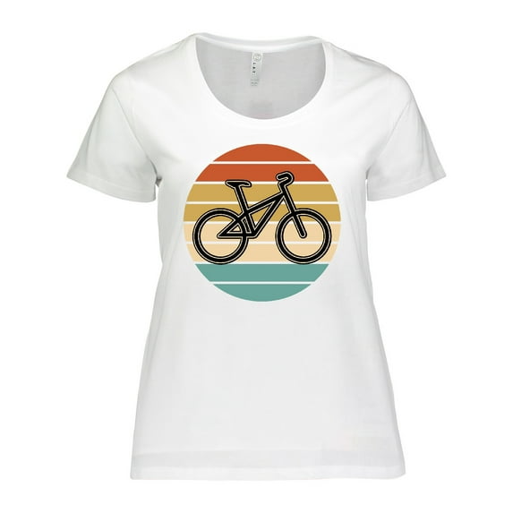 Inktastic Bicycle Vintage Cyclist Sunset Women's Plus Size T-Shirt