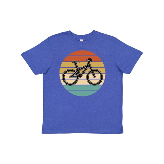 Inktastic Bicycle Vintage Cyclist Sunset Youth T-Shirt