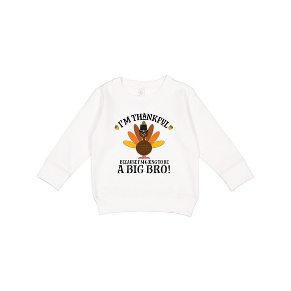 Inktastic Big Bro Announcement Thanksgiving Brother Toddler Sweatshirt