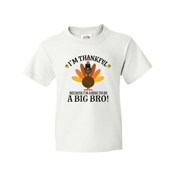 Inktastic Big Bro Announcement Thanksgiving Brother Youth T-Shirt