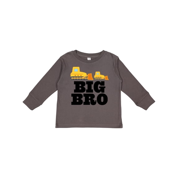 Inktastic Big Bro Boys Brother Bulldozer Boys or Girls Long Sleeve Toddler T-Shirt