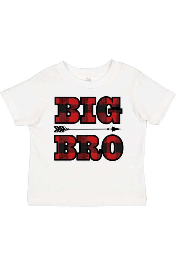 Big Bro Buffalo Plaid Brother Boys Toddler T-Shirt