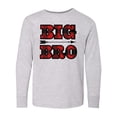 thumbnail image 1 of Inktastic Big Bro Buffalo Plaid Brother Long Sleeve Youth T-Shirt, 1 of 5