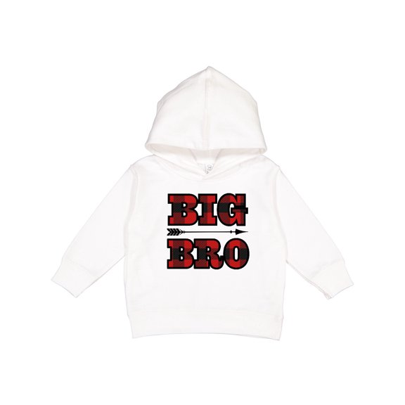 Inktastic Big Bro Buffalo Plaid Brother Toddler Hoodie