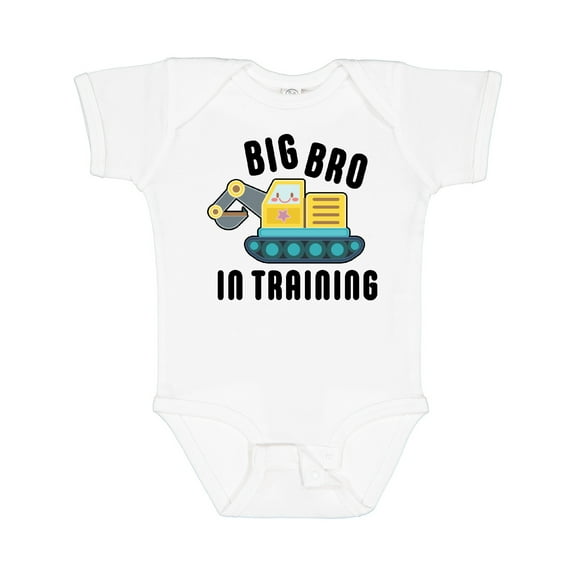 Inktastic Big Bro in Training with Bulldozer Boys Baby Bodysuit