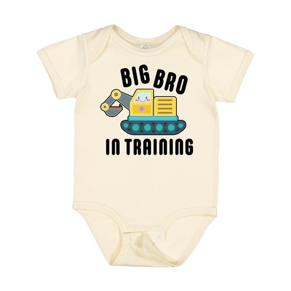 Inktastic Big Bro in Training with Bulldozer Boys Baby Bodysuit