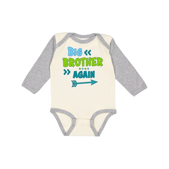Inktastic Big Brother Again with Arrow Boys or Girls Long Sleeve Baby Bodysuit