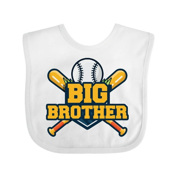 Inktastic Big Brother Baseball Boys Baby Bib