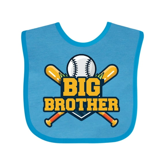 Inktastic Big Brother Baseball Boys Baby Bib
