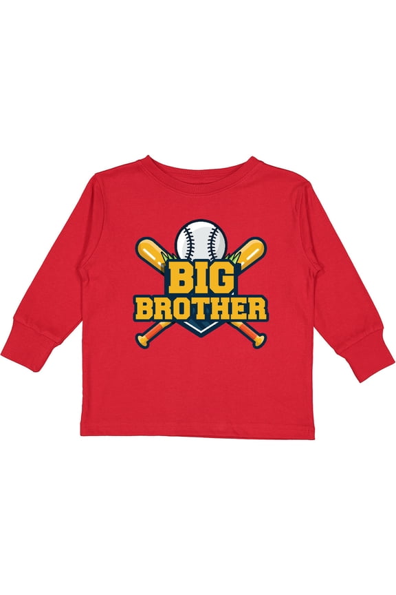 Big Brother Baseball Boys Long Sleeve Toddler T-Shirt