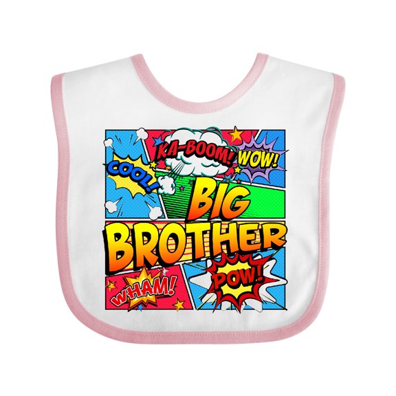 Inktastic Big Brother Comic Book Boys Baby Bib