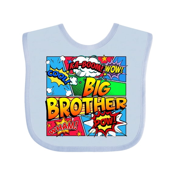 Inktastic Big Brother Comic Book Boys Baby Bib