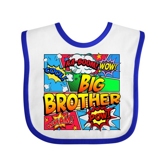 Inktastic Big Brother Comic Book Boys Baby Bib